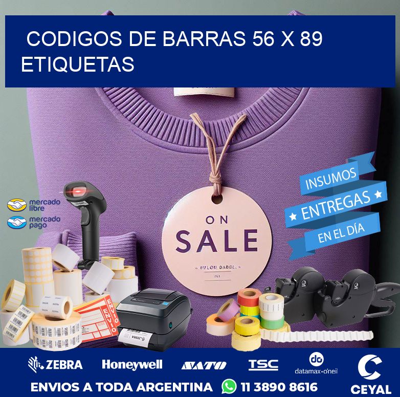 codigos de barras 56 x 89 etiquetas