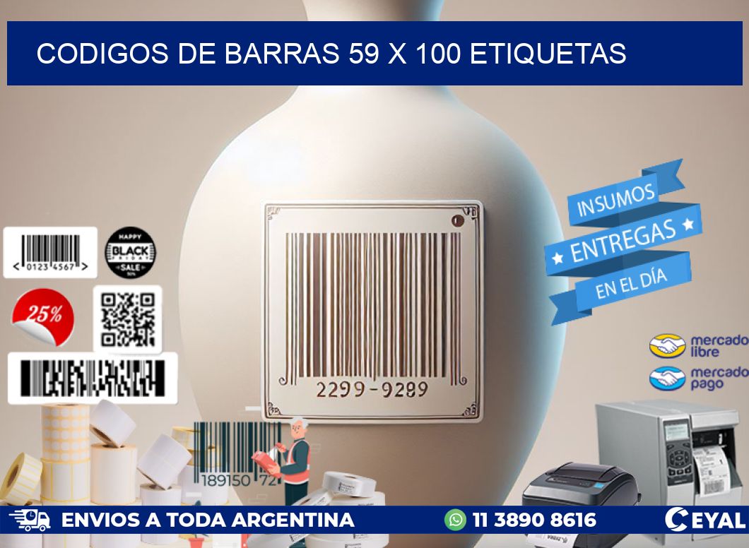 codigos de barras 59 x 100 etiquetas
