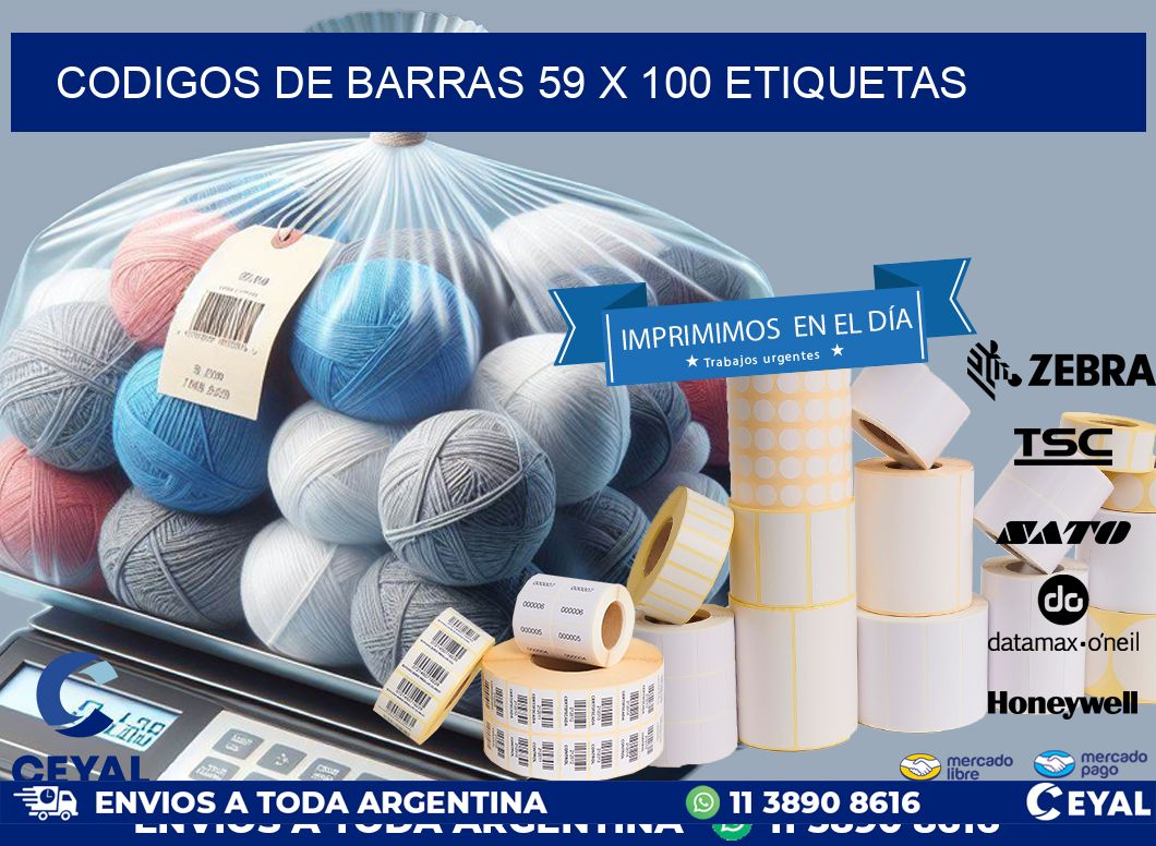 codigos de barras 59 x 100 etiquetas