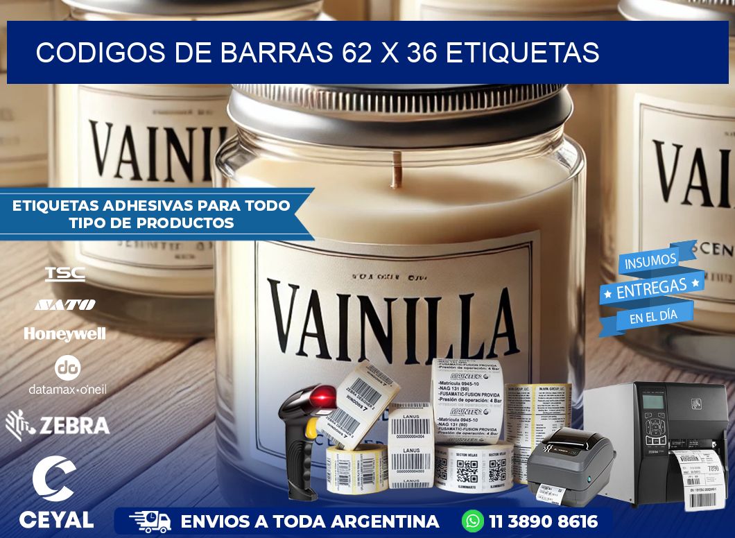 codigos de barras 62 x 36 etiquetas