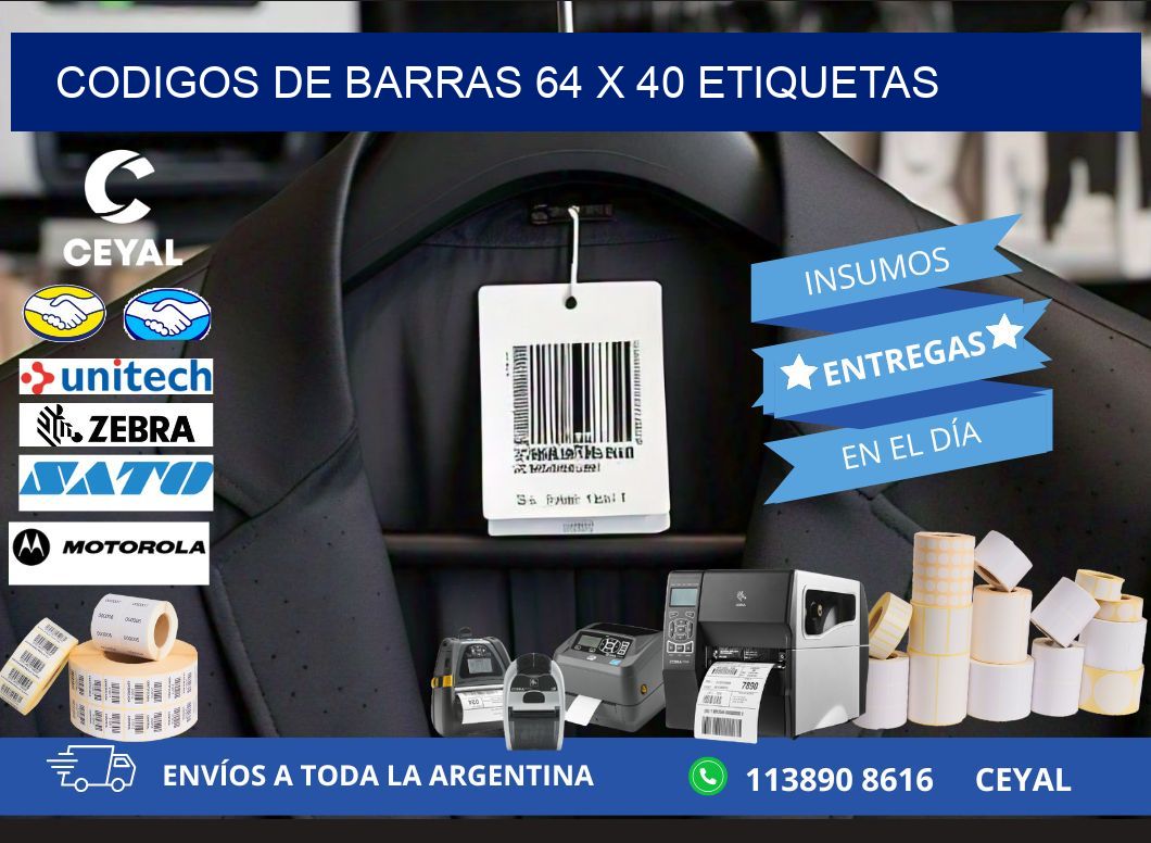codigos de barras 64 x 40 etiquetas