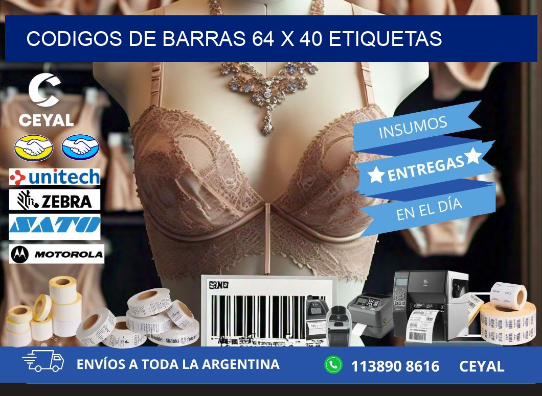 codigos de barras 64 x 40 etiquetas
