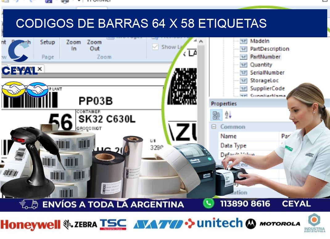 codigos de barras 64 x 58 etiquetas