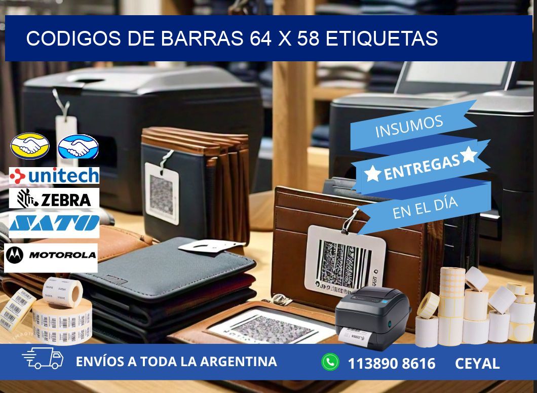codigos de barras 64 x 58 etiquetas