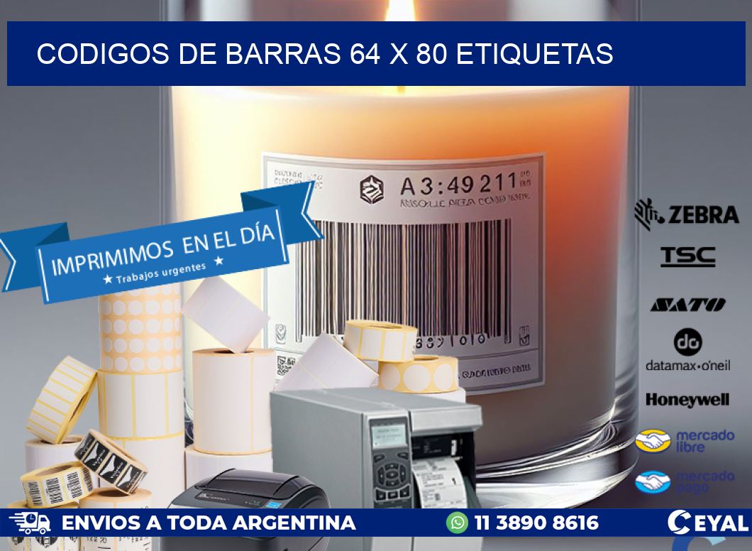 codigos de barras 64 x 80 etiquetas