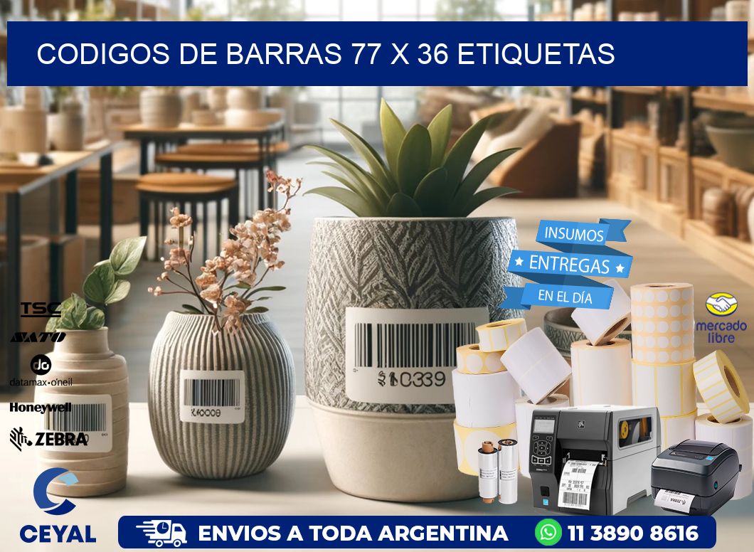 codigos de barras 77 x 36 etiquetas
