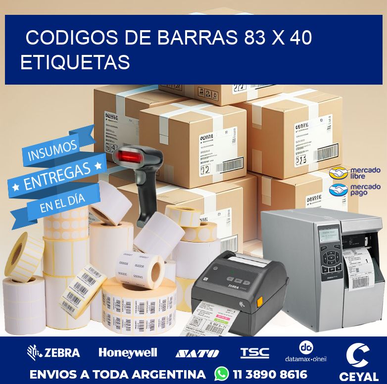 codigos de barras 83 x 40 etiquetas