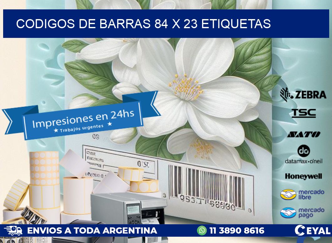 codigos de barras 84 x 23 etiquetas