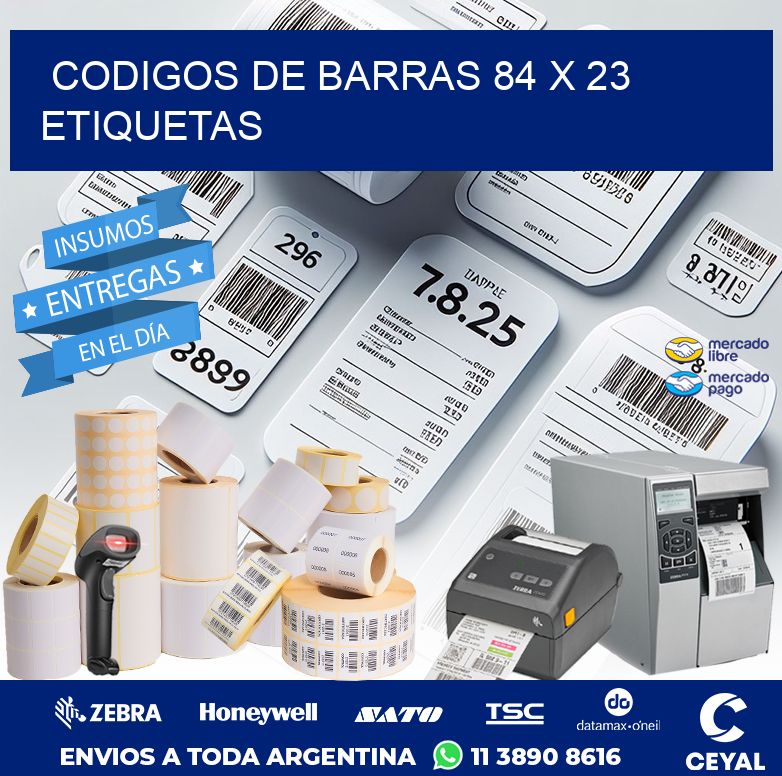 codigos de barras 84 x 23 etiquetas