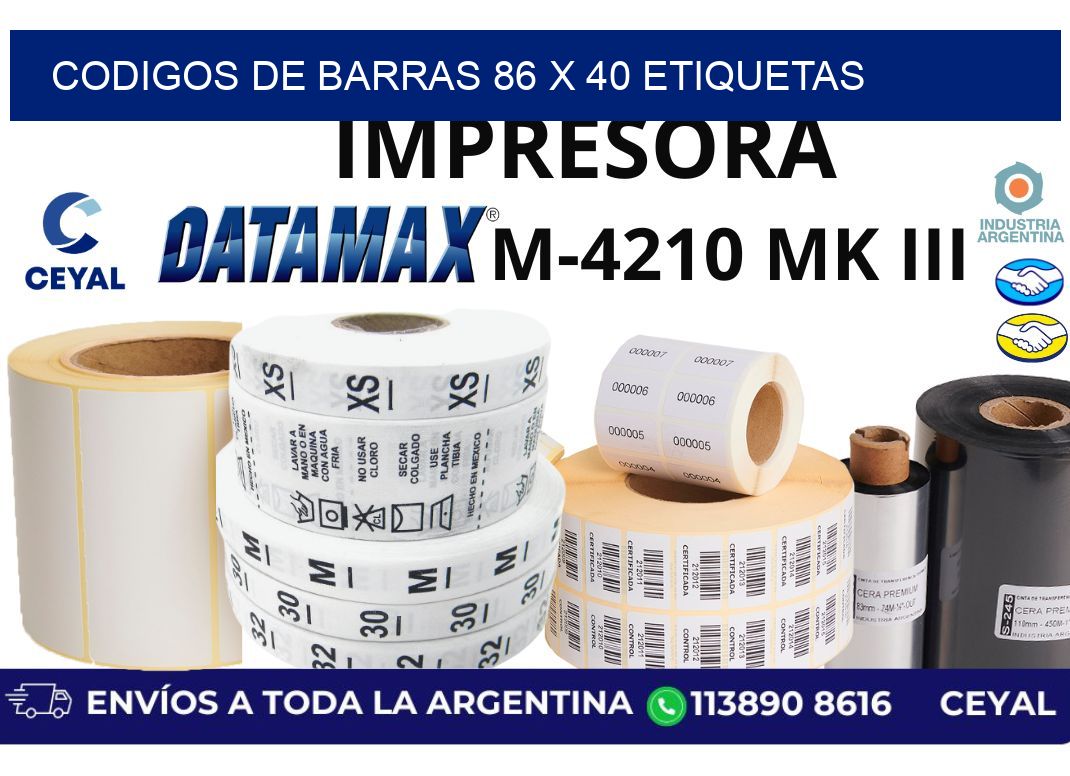 codigos de barras 86 x 40 etiquetas