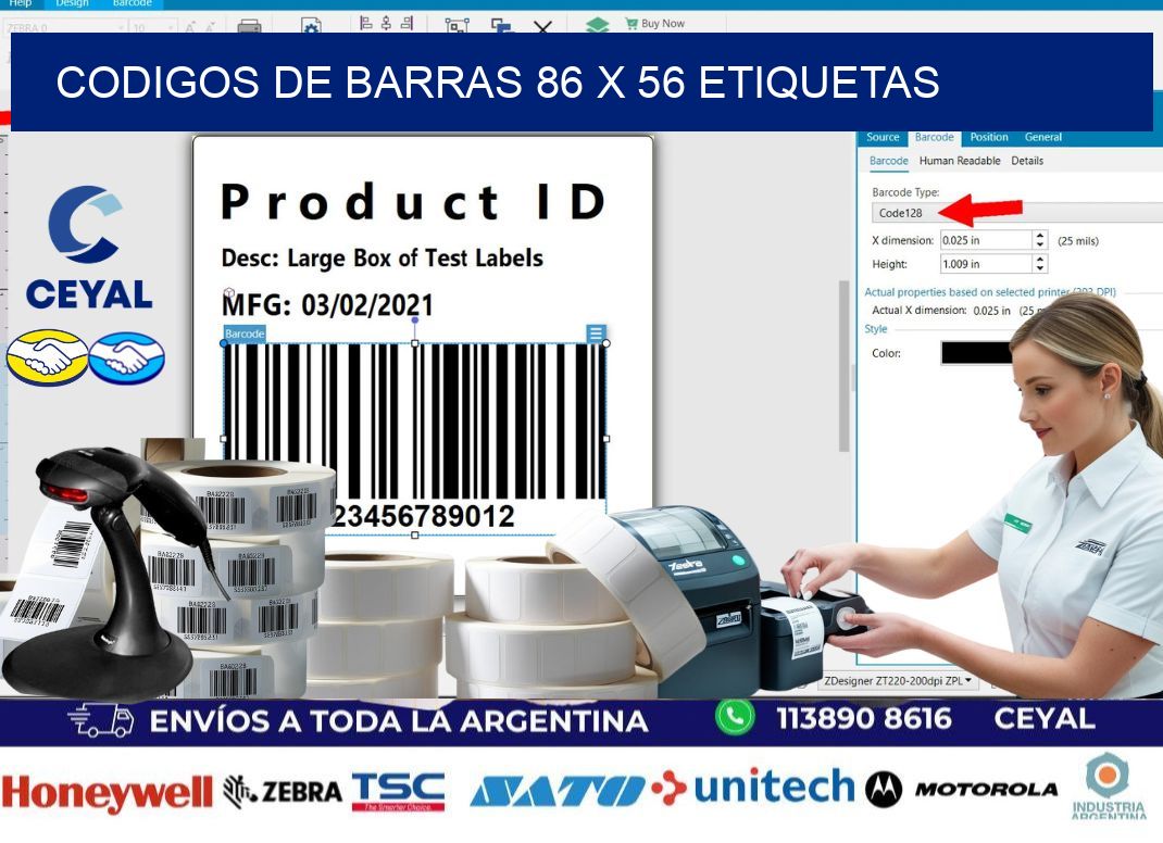 codigos de barras 86 x 56 etiquetas