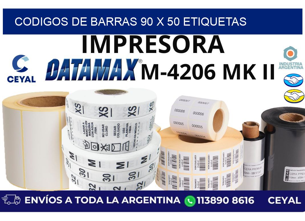 codigos de barras 90 x 50 etiquetas