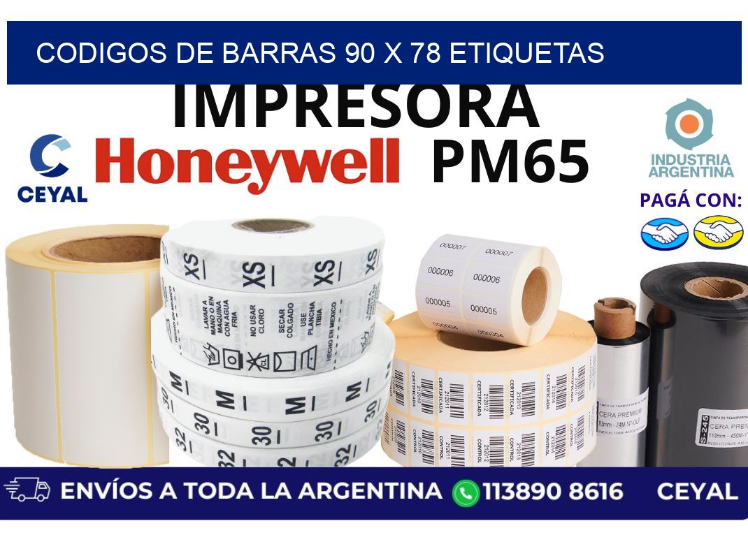 codigos de barras 90 x 78 etiquetas
