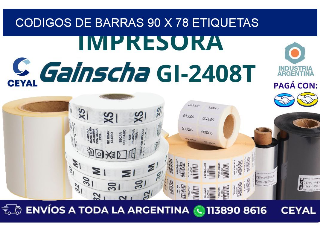 codigos de barras 90 x 78 etiquetas