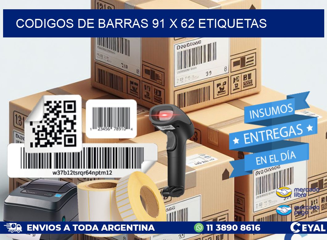 codigos de barras 91 x 62 etiquetas