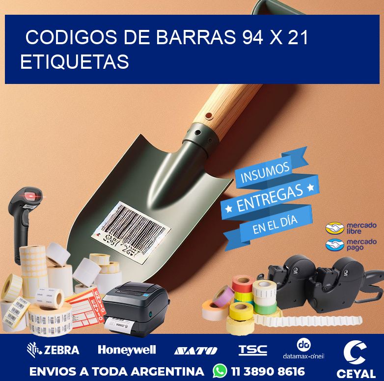 codigos de barras 94 x 21 etiquetas
