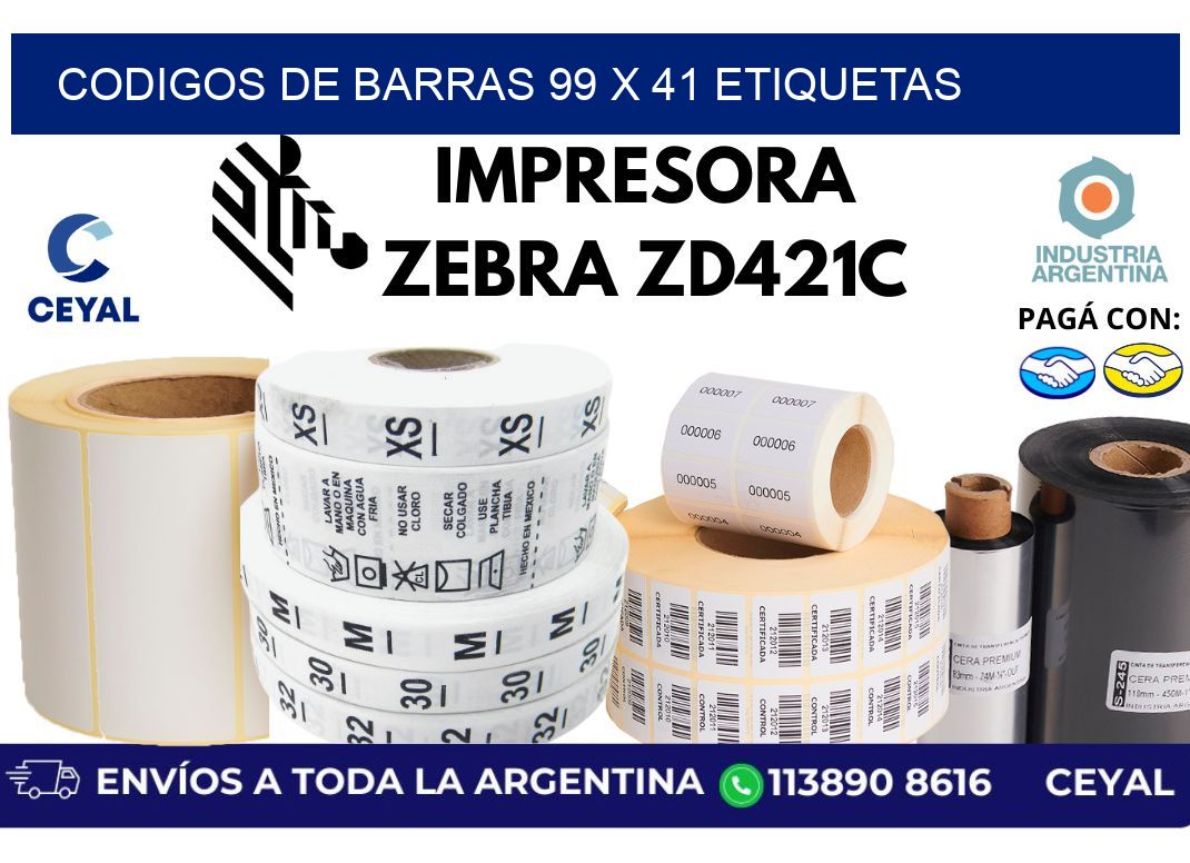 codigos de barras 99 x 41 etiquetas