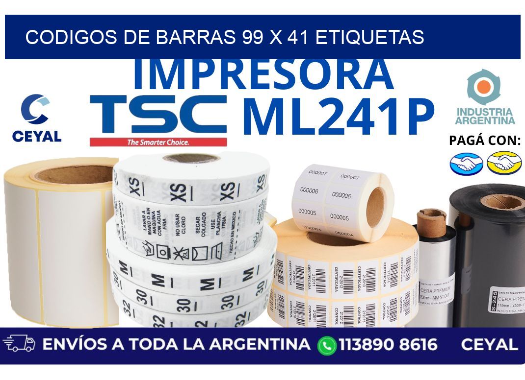 codigos de barras 99 x 41 etiquetas