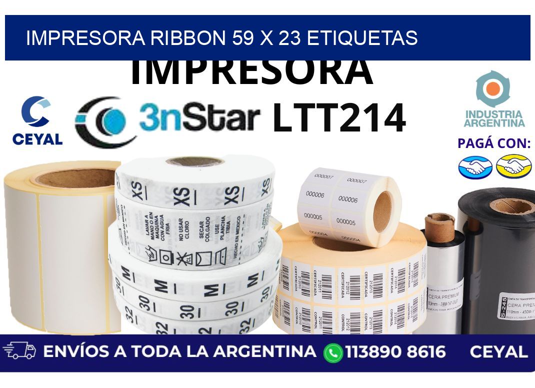 impresora ribbon 59 x 23 etiquetas