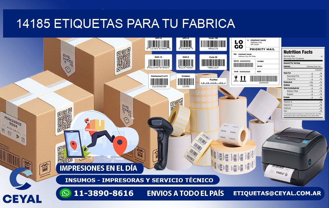 14185 etiquetas para tu fabrica
