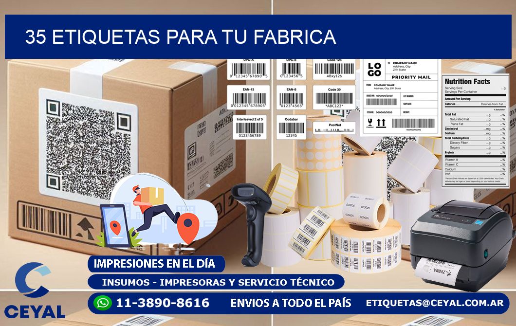 35 etiquetas para tu fabrica
