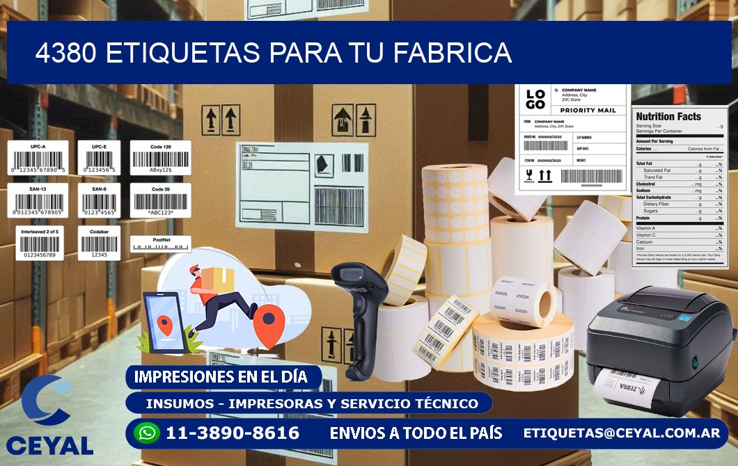 4380 etiquetas para tu fabrica