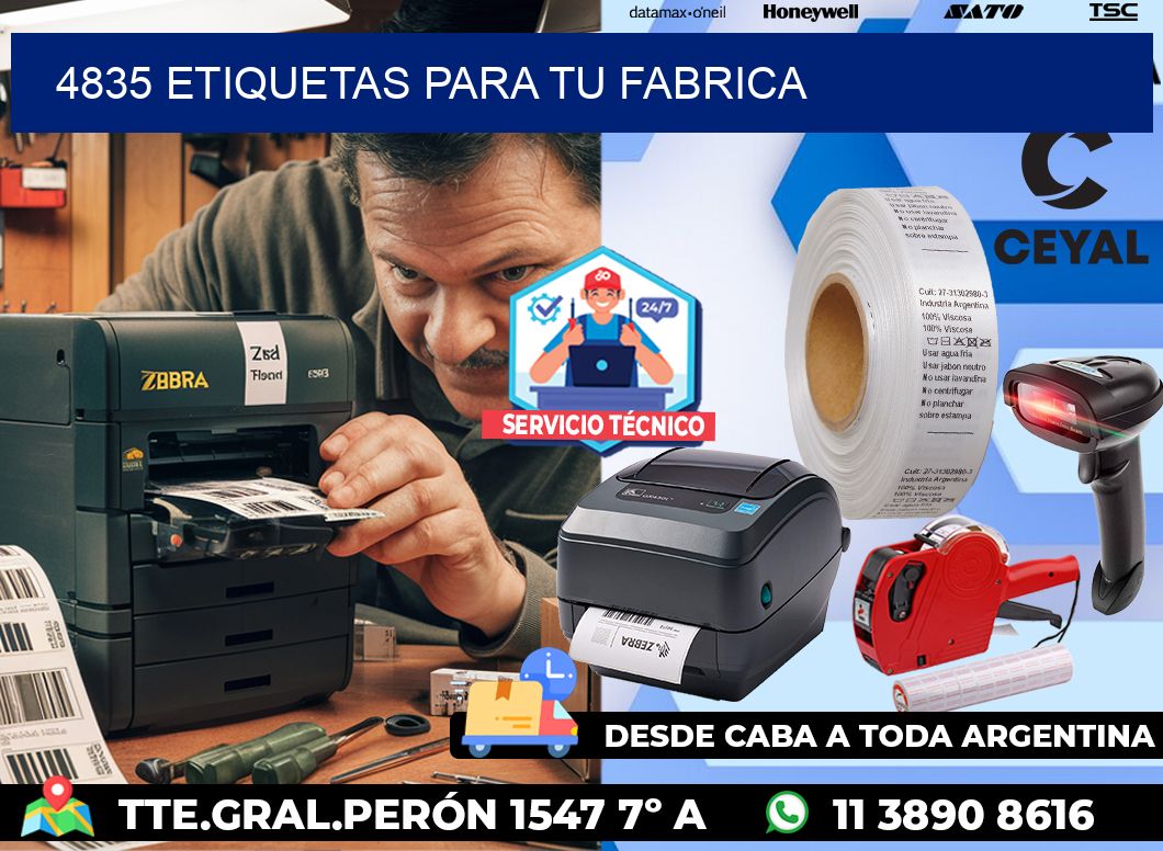 4835 etiquetas para tu fabrica