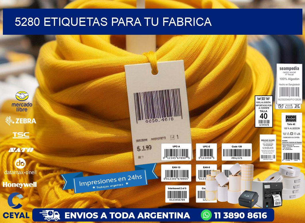 5280 etiquetas para tu fabrica