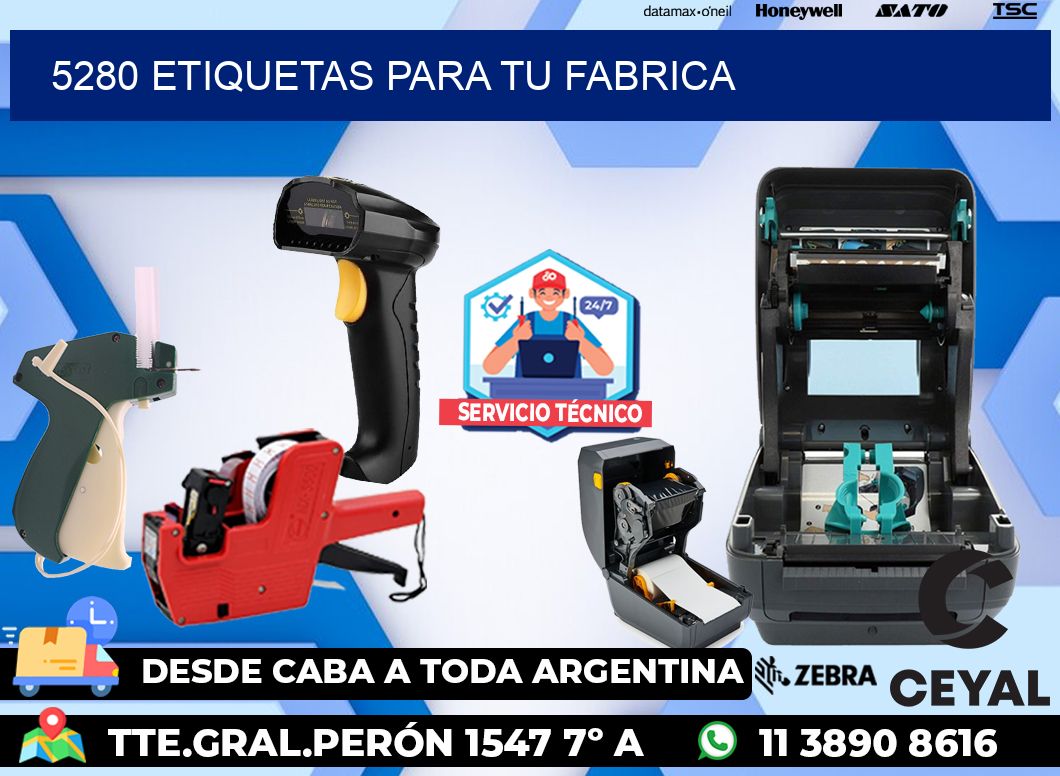 5280 etiquetas para tu fabrica