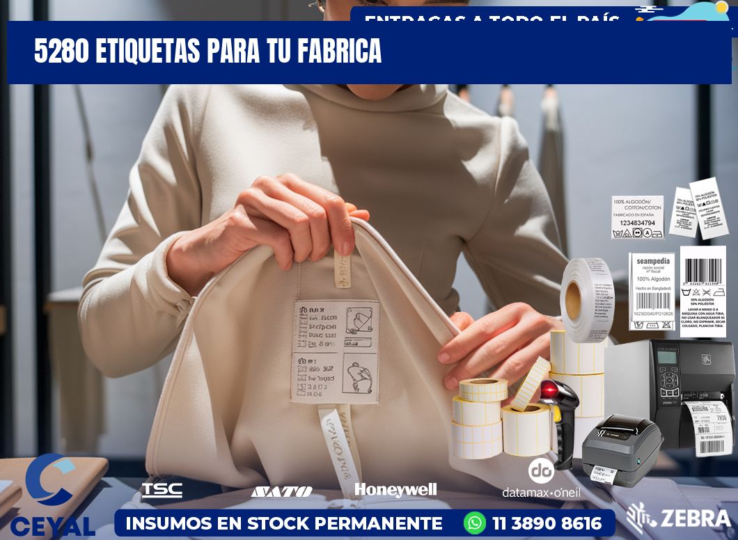 5280 etiquetas para tu fabrica