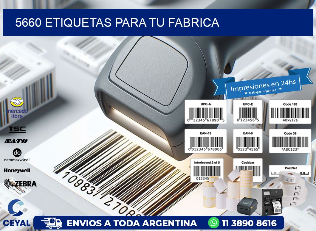 5660 etiquetas para tu fabrica