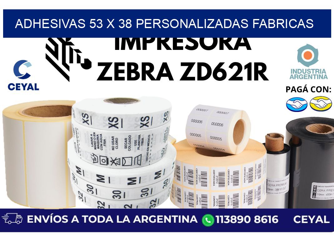 adhesivas 53 x 38 personalizadas fabricas