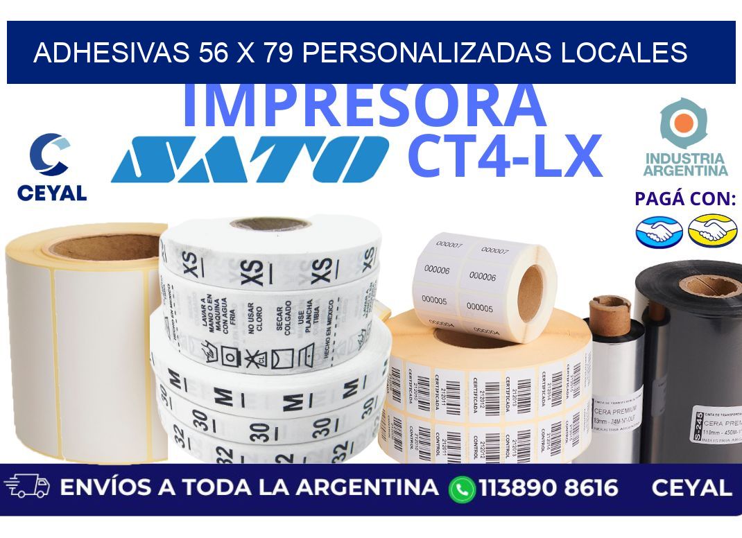 adhesivas 56 x 79 personalizadas locales