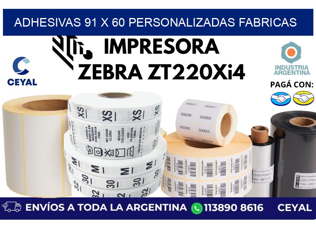 adhesivas 91 x 60 personalizadas fabricas