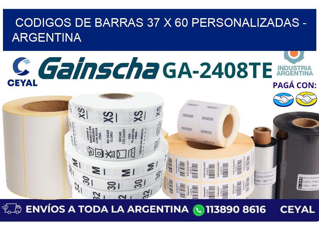 codigos de barras 37 x 60 personalizadas – Argentina