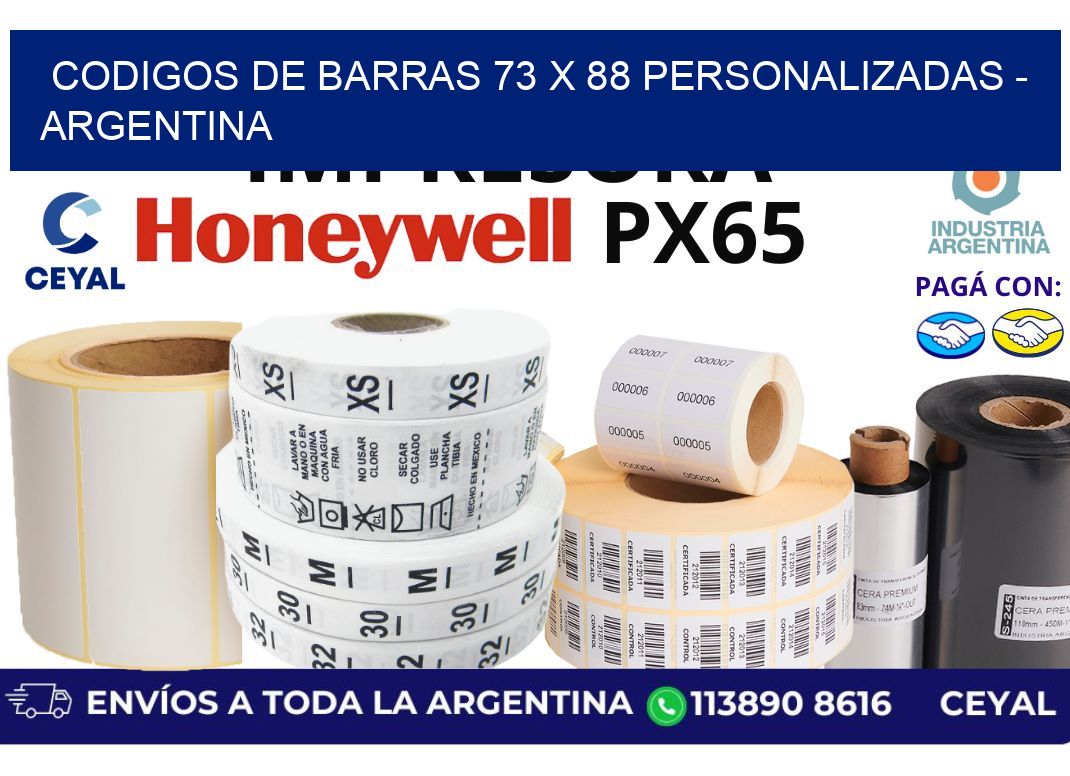 codigos de barras 73 x 88 personalizadas – Argentina
