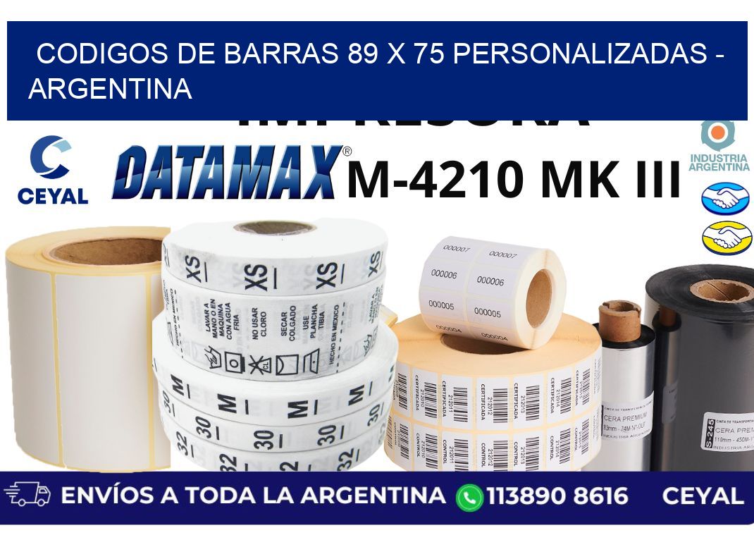 codigos de barras 89 x 75 personalizadas – Argentina