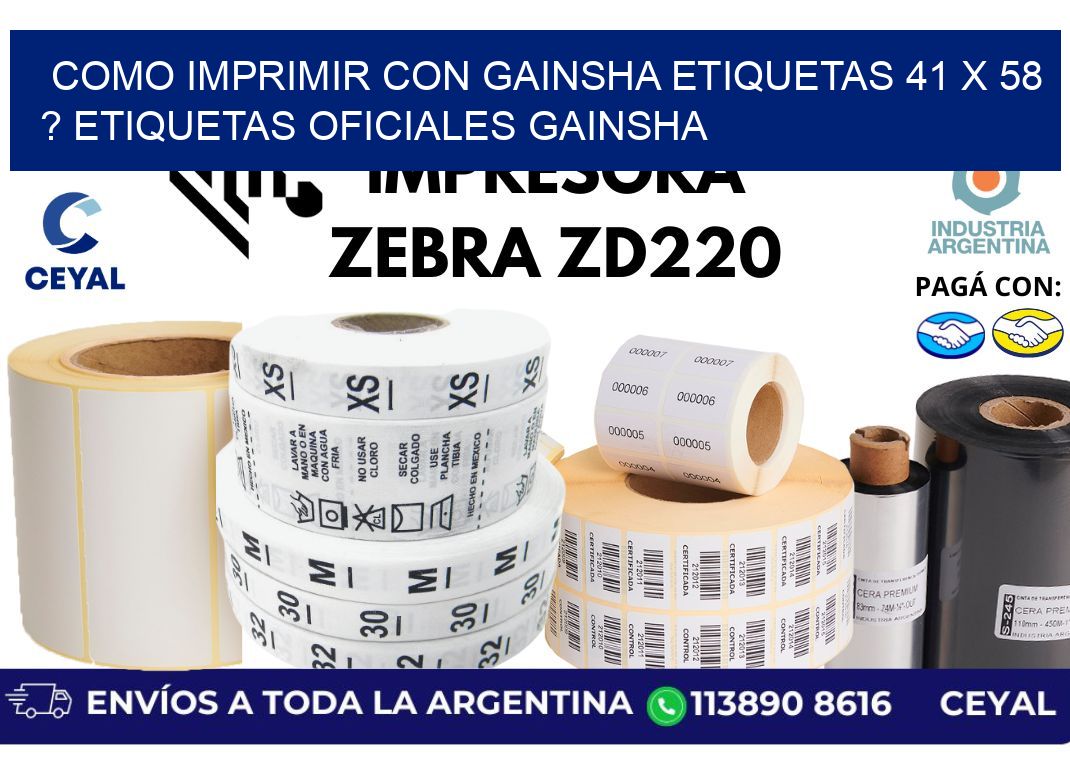 como imprimir con gainsha etiquetas 41 x 58 ? etiquetas oficiales gainsha