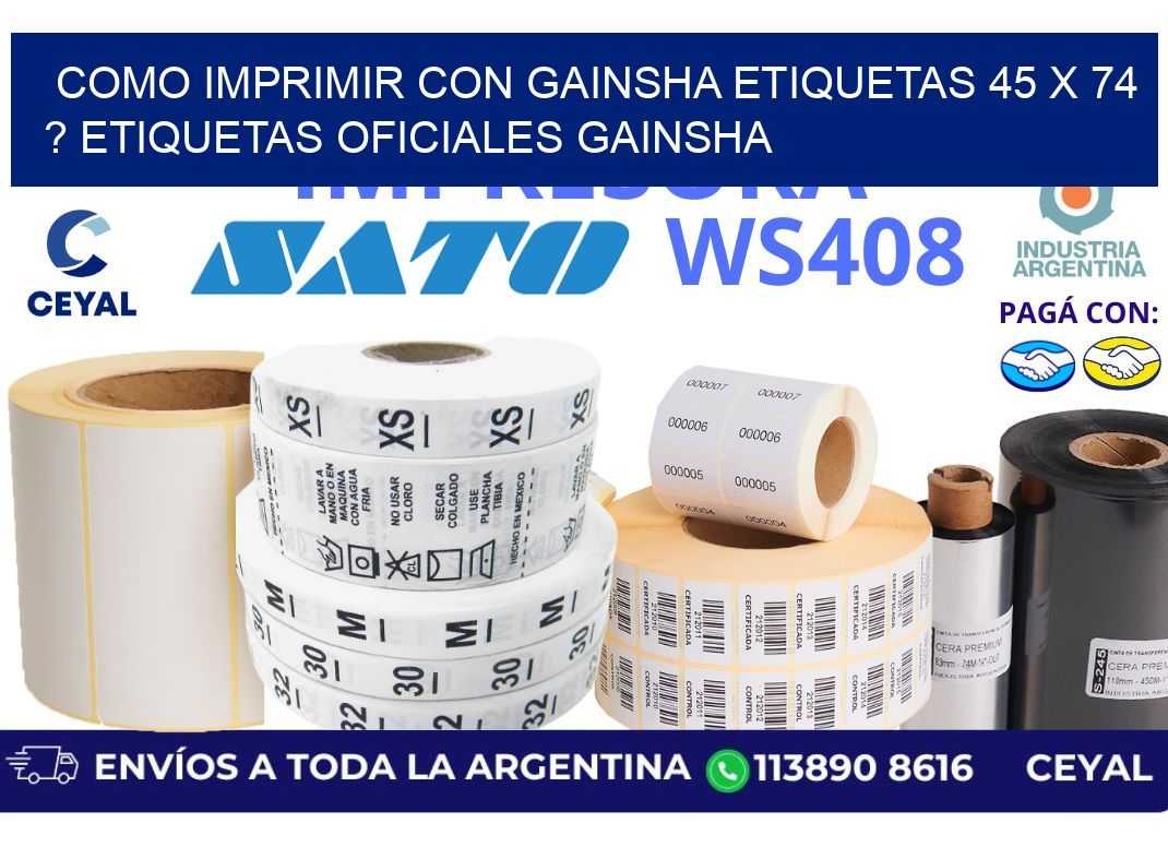 como imprimir con gainsha etiquetas 45 x 74 ? etiquetas oficiales gainsha