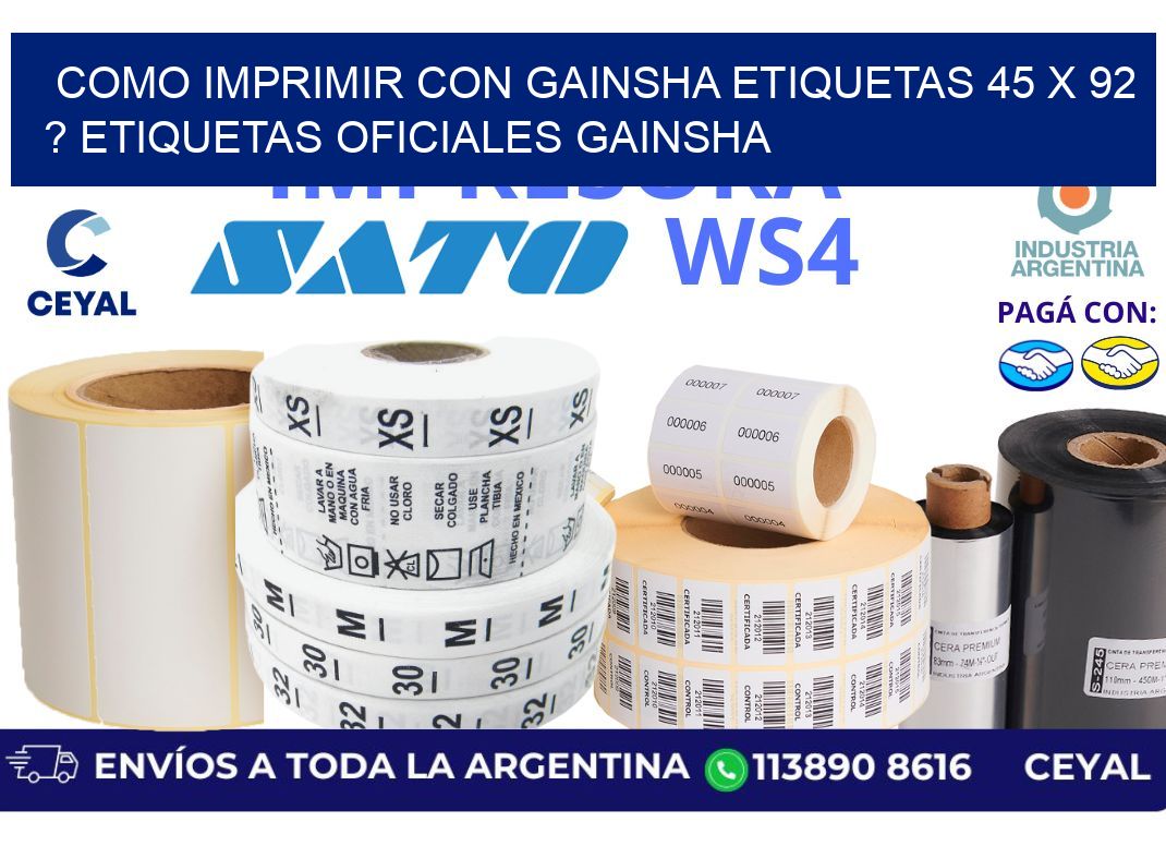 como imprimir con gainsha etiquetas 45 x 92 ? etiquetas oficiales gainsha