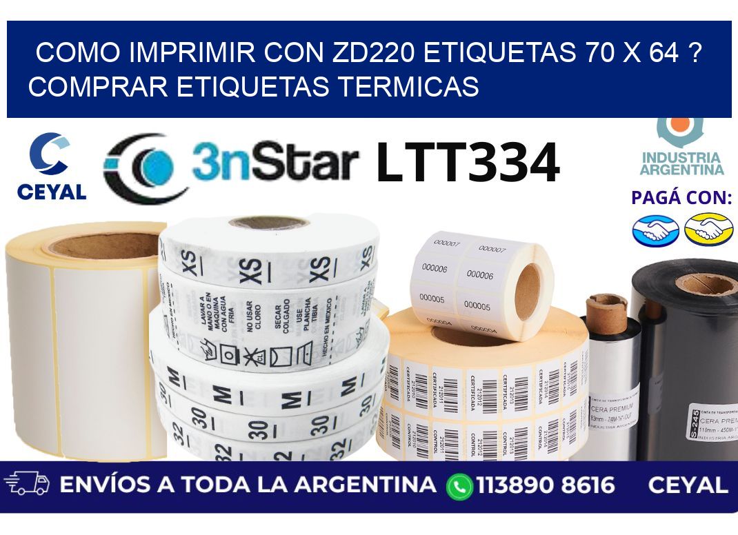 como imprimir con zd220 etiquetas 70 x 64 ? Comprar Etiquetas termicas