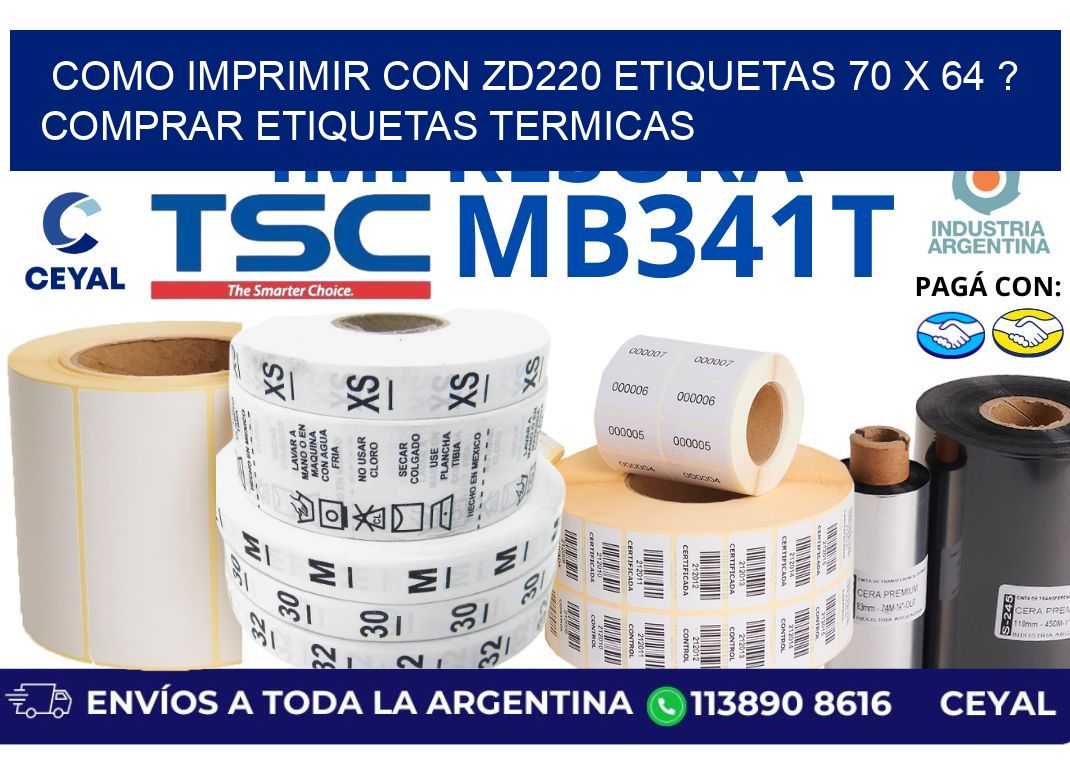 como imprimir con zd220 etiquetas 70 x 64 ? Comprar Etiquetas termicas