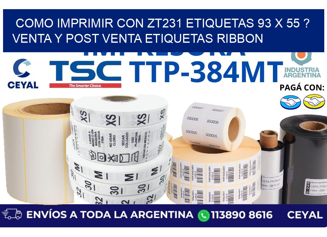 como imprimir con zt231 etiquetas 93 x 55 ? Venta y post venta etiquetas ribbon