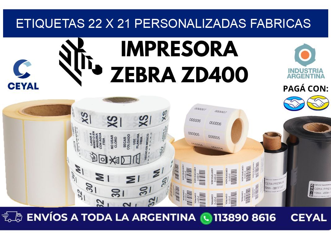 etiquetas 22 x 21 personalizadas fabricas