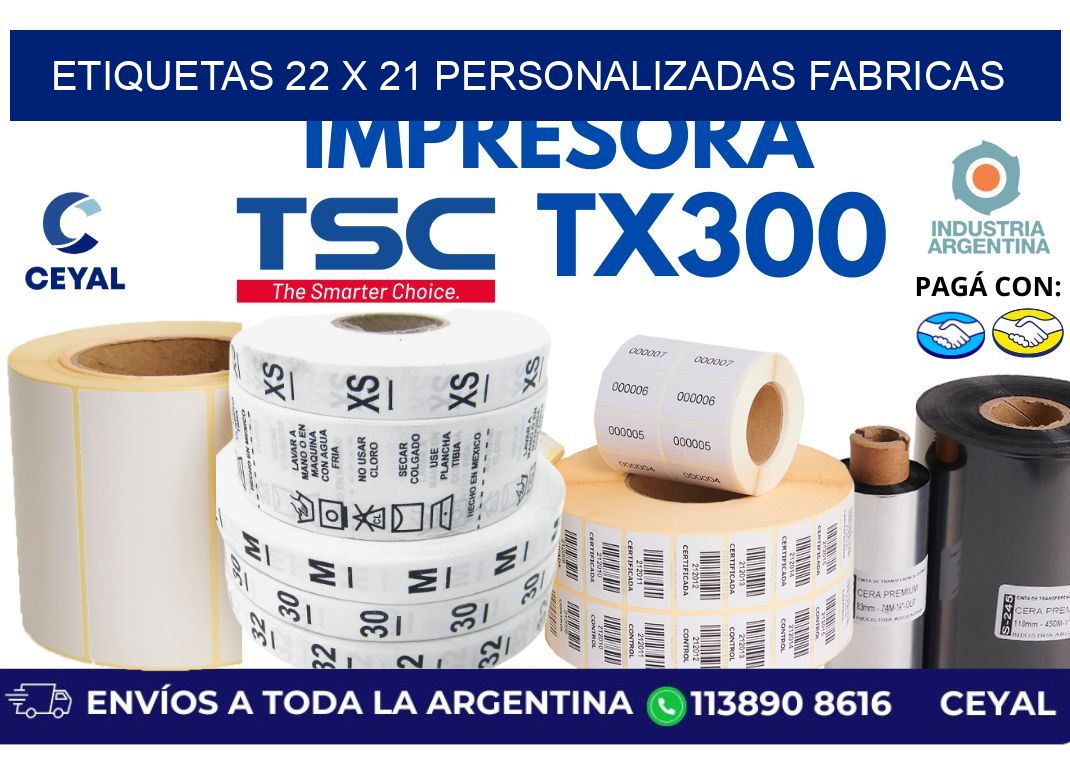 etiquetas 22 x 21 personalizadas fabricas