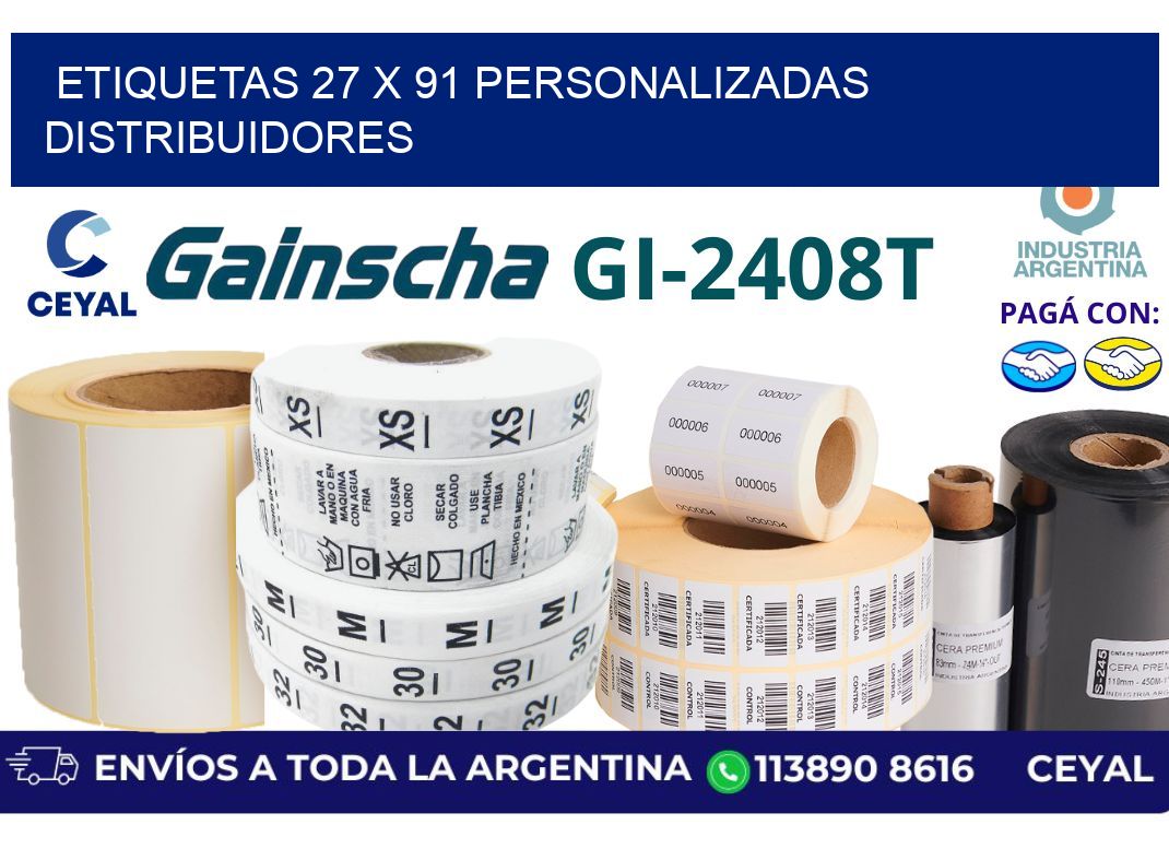 etiquetas 27 x 91 personalizadas distribuidores