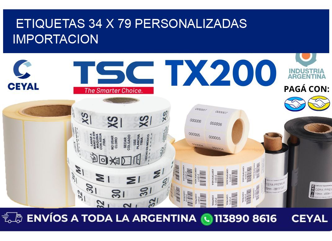 etiquetas 34 x 79 personalizadas importacion