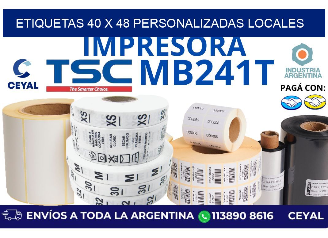 etiquetas 40 x 48 personalizadas locales