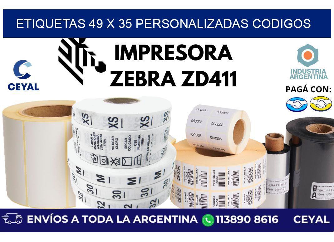 etiquetas 49 x 35 personalizadas codigos