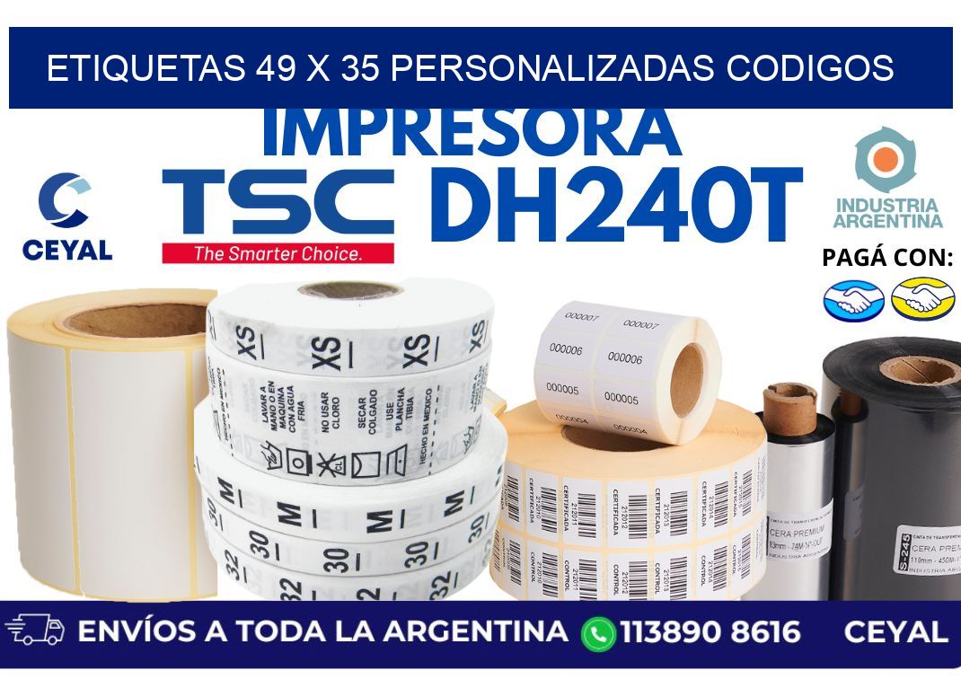 etiquetas 49 x 35 personalizadas codigos